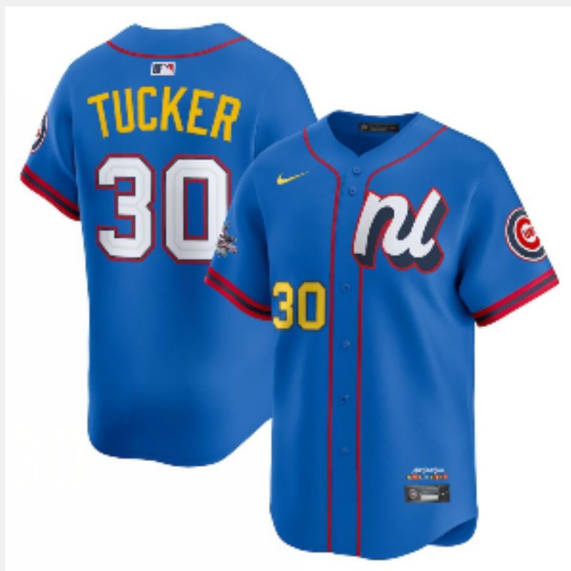 Men 2025 Chicago Cubs #30 Tucker Blue All star Nike MLB Jersey style 2